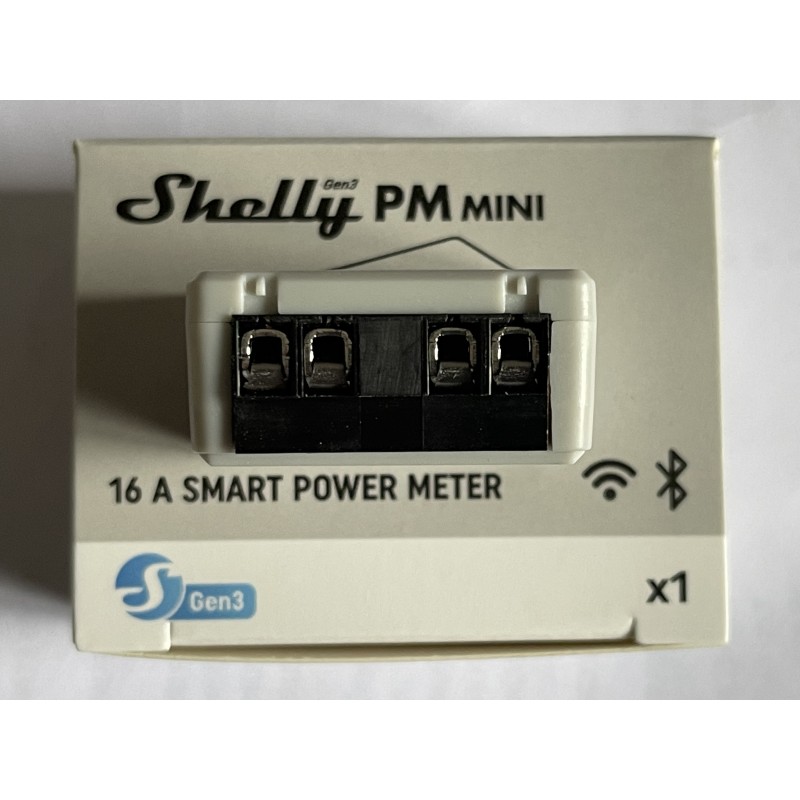 Shelly Pm Mini Gen Compteur Wattmetre Voltmetre Amperemetre Wi Fi Mqtt Pour Domotique