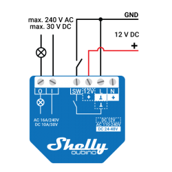 Shelly Qubino Wave 1 relais contact sec Z-Wave pour domotique home-automation