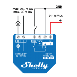 Shelly Qubino Wave 1 relais contact sec Z-Wave pour domotique home-automation