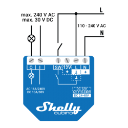 Shelly Qubino Wave 1 relais contact sec Z-Wave pour domotique home-automation