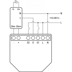 Shelly Dimmer 0/1-10V PM Gen3 variateur PWM Wi-Fi mesure puissance pour domotique home-automation